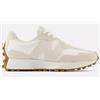 New Balance 327 Pelle/Scamosciata Bianca/Beige Donna