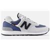 New Balance 574 Scamosciata/Nylon Grigio/Blu Uomo