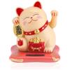 Jadeshay Maneki Neko, Gatto Fortunato Solare Gatto Portafortuna Che Agita Arm Simboleggia la Ricchezza per la Decorazione di Accessori Gatto Cinese per la Casa Scrivania