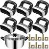 Tianher Cooking Pot Fornello Maniglia Laterale Supporto, 6 Pezzi Manico della Pentola a Pressione Bachelite Maniglia Ricambio Supporto Laterale in Alluminio per Base Pentola Metallo Pan Hardware
