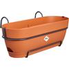 Elho Vibia Campana Trough Allin1 50 - Fioriera per Balcone - Ø 50.4 x H 17.7 cm - Marrone/Terra