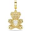 SWAROVSKI CHARM TEDDY IDYLLIA, TAGLIO MISTO PLACCATO COLOR ORO