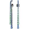 SWAROVSKI ORECCHINI PENDENTI MATRIX, TAGLI ROUND VERDE