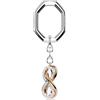 SWAROVSKI PORTACHIAVI INFINITO, BIANCO, PLACCATURA MISTA 5687996