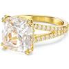 SWAROVSKI ANELLO COCKTAIL STILLA, TAGLIO SQUADRATO PLACCATO ORO GIALLO, 60