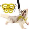 Meow&Woof Set di 3 pettorina e guinzaglio per addestramento di piccoli animali, per scoiattolo, criceto, ratto, giallo