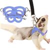 Meow&Woof Set di 3 pettorina e guinzaglio per addestramento di piccoli animali, per scoiattoli, criceti, ratti, blu