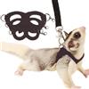 Meow&Woof 3 confezioni di imbracature e guinzagli per sugar glider, per piccoli animali, ideale per l'addestramento e le passeggiate, per scoiattoli, criceti e ratti - Nero