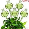 NONE 5 pezzi, dispositivo di irrigazione automatica per piante a forma di cactus, punta di irrigazione automatica con sfera di irrigazione in plastica, decorazione a forma carina, verde