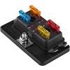 EBTOOLS DC 32V 4 modo Circuit Blade Portablocco Porta Fusibili con kit di segnalazione a LED per Auto Furgone Barca Marino Triciclo