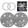Yungeln 2 Pezzi Universali Bling Sottobicchieri per Auto con Pulsante di Avviamento Auto Anello di Strass Emblema Adesivo Universale Antiscivolo Portabicchieri in Silicone Inserto Strass di Cristallo