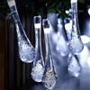Aigostar Catena decorata con 50 Gocce a Led Bianco freddo 10 metri con pannello solare Aigostar