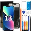 SRJTEK Sostituzione dello schermo per iPhone 13 per iPhone 13 Sostituzione dello schermo LCD A2633 Display LCD A2482 Touch Digitizer Assembly A2631 A2634 A2635 (Incell non originale)