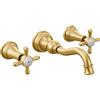 Moen Weymouth Cross Handle Wall Mount Bathroom Faucet Trim, Valve Required, TS42112BG, 0V