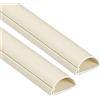 D-Line Passacavi TV - 2x 30mm x 15mm x 1m Lunghezze (2-metro) - Magnolia