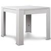 BAKAJI Tavolo da Pranzo Quadrato 90x90 in Legno Bianco Allungabile con Apertura a Libro