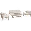BIZZOTTO Salotto Kalimera Timber Set 4 Pezzi Outdoor Bizzotto