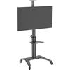 PureLink Supporto TV PureMounts DS PDS-0002C per schermi LCD/LED/Plasma da 94 cm a 178 cm (da 37" a 70") con capacità di carico di 50 kg, VESA massimo 600x400 mm, completamente mobile, regolabile in altezza, nero