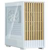 ZALMAN P10 Namu Custodia per PC, mini torre, mATX, vetro temperato - bianco, legno