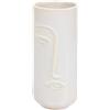 ATMOSPHERA CREATEUR D'INTERIEUR - Vaso a forma di faccia in ceramica soleya h25cm bianco