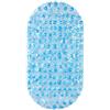 Relaxdays Tappetino per Vasca da Bagno, Effetto Pietre, LxP: 68x35,5 cm, Antiscivolo con Ventose, Lavabile, Blu