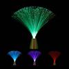 Relaxdays Lampada a Fili in Fibra Ottica, Cambia Colore, LED dal Design Retrò, Effetti Luci Multicolore, 33 cm, colorata
