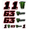 63 Dual Monster Bagnaia Sticker,Unisex,Multi,One Size