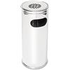 Relaxdays Posacenere da Esterno con Pattumiera Integrata 43 L, Spegni Sigarette, Porta Cenere a Colonnina, Argentato