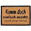 Relaxdays Zerbino Ingresso Casa, 40x60 cm, Tappeto Scritta KOMM DOCH Antiscivolo Fibra di Cocco, Indoor Outdoor, Marrone