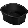 Relaxdays Vaschetta Pedicure, Vasca per Pediluvio, Bacinella Lavapiedi HLP 15x33x38 cm, Catino per Piedi, Foot Spa, Nero