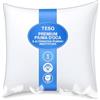 TESQ Oreiller en Plumes de Luxe 60x60 cm avec Triple Couche de Confort, Premium d'oreiller Confort Coussin en Duvet Hygiénique, Remplissage Doux 100% Moelleux Oreiller, Lavable et Respectueux