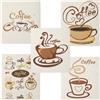 KABAKE Strofinacci svedesi riutilizzabili, 5 pezzi di spugna di cellulosa, ecologici, assorbenti, riutilizzabili, panno per la pulizia della cucina inodore (caffè)