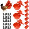 Mimdixy 10 Tazze per Abbeveratoio Pollo, Bevitori Automatici in Plastica Mangiatoie Utensili Acqua Potabile, Macchina Bere Pollame Gabbie Abbeveratoio Da 3,5 Pollici Tazza per Uccello Quaglia Piccione Pollo