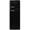 SMEG FRIGORIFERO DOPPIA PORTA SMEG FAB30RBL6, Capacità netta totale 294 l, Rumorosità: 34 dB(A), 3 ripiani, Dimensioni: L 60 cm A 172 P 76,8 cm, Nero, Classe C