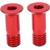Alomejor Vite per Deragliatore Posteriore Bici 2 Pezzi Bulloni in Lega di Alluminio Viti di Fissaggio per Deragliatore Posteriore(Rosso)