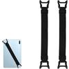 Dokeno 2 Pezzi Supporto Universale Antiscivolo per Tablet, Cinghia Elastica per Tablet, Cinturino da Mano Versatile ad Alta Elasticità, Clip in Metallo Resistenti con Rivestimento in Silicone, Nero