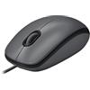 Logitech M100 Mouse USB con Cavo, 3 Pulsanti, Tracciamento Ottico 1000 DPI, Ambidestro, Compatibile con PC, Mac, Laptop - Grigio