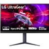 LG 32GS85Q Monitor Gaming UltraGear 32 Nano IPS QHD (2560x1440), 180Hz, 1ms (GtG), G-Sync Compatible, AMD FreeSync, HDR 10, HDMI 2.0 (HDCP 2.2), DisplayPort 1.4, AUX, Flicker Safe, Nero