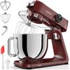 Fentic Impastatrice Planetaria 1800W, Ciotola Inox 7L, Robot da cucina per pane e pizza, Movimento planetario, 10 velocità con timer, Gancio impastatore, Frusta piatta, Frusta a filo & Paraspruzzi