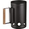 Bambelaa! Accendifuoco per barbecue con manico in legno, di color argento/nero, da circa 17 x 27 x 27 cm
