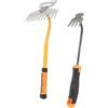 Topiky Rastrello da Giardino Piccolo, Strumento per Diserbo, Strumento per Rimozione Diserbo Strumenti per Diserbo da Giardino 4 Denti 11 Denti Rastrello da Giardino con Manico in Gomma