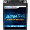 Electronicx Batteria per moto Electronicx YB14-B2 AGM 12 V 14 Ah 200 A/EN - Senza manutenzione, a tenuta stagna e ad alte prestazioni ▶ Batteria premium 12 V senza manutenzione Spedizione in Germania