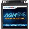 Electronicx Edizione Moto AGM Batteria 12V 11Ah 135A YB10L-A2 ▶ Batteria per moto, scooter, ATV - senza manutenzione, a lunga durata, alta potenza di avviamento