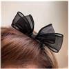 Aneneiceera Fermaglio Per Capelli Con Fiocco In Tulle Vintage Fermaglio Per Capelli In Chiffon Di Seta Nero Fermaglio Per Capelli Con Fiocco In Tulle Nero Fermaglio Per Capelli Con Fiocco Accessori