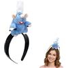 BJPERFMS Cerchietto Capelli Remy, Fasce Capelli Remy, Cerchietti Remy, Fascia Capelli Remy, Accessori per Festa di Compleanno Carnevale Cosplay, per Adulti (Blu)