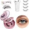 EIYVPRA 1 Paia Set Ciglia Finte Magnetiche 3D Con Pinze Ciglia Finte Con Magneti, Riutilizzabili Impermeabili Eyeliner Kit Ciglia Magnetiche magnetic lashes, Senza Colla o Fodera