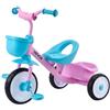 VEVOR Triciclo per Bambini da 2 a 5 Anni, Triciclo con Sedile Regolabile Cestino Posteriore Portaoggetti Telaio in Acciaio al Carbonio, Triciclo per Bambini con Manubrio Ruote in EVA, Rosa + Blu