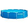 Intex 28212NP - Piscina Fuori Terra Metal Frame Rotonda, Pompa Filtro 2006 L/h, 6503 L, Acciaio e PVC, Blu, 366x76 cm