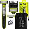 Philips OneBlade 360 QP2830 Rasoio nero verde con custodia da viaggio Corpo barba