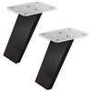 SOTECH 1 Paio (2 Pezzi) SO-TECH® Torrette Poggiabanco COUNTER - Alluminio nero anodizzato finemente levigato - Altezza 178 mm